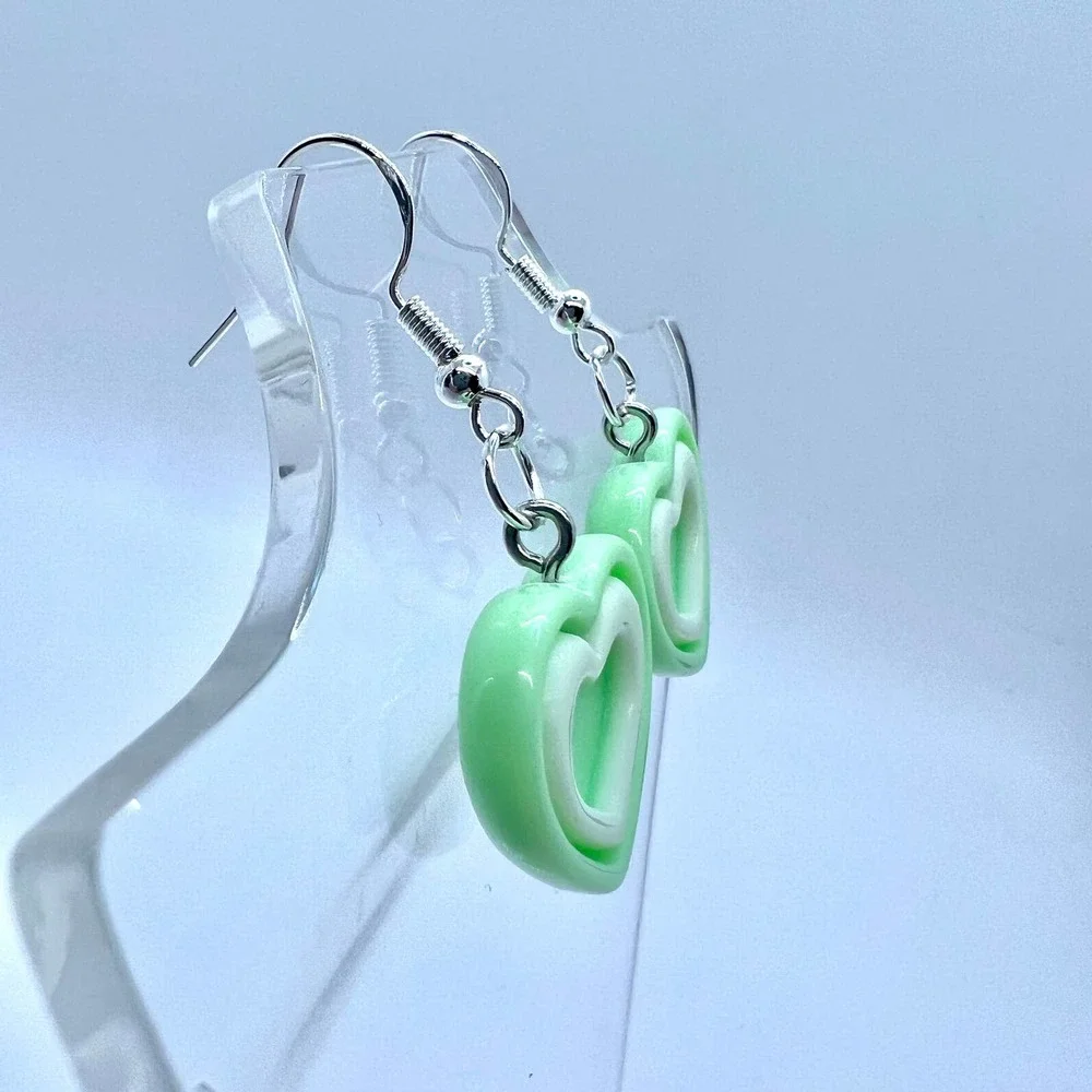 Heart Earrings - Pastel Earrings - Kawaii Earrings - Barbie Earrings - Little DD